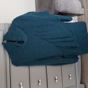 H&M designer series alpaca ruffled sweater dress